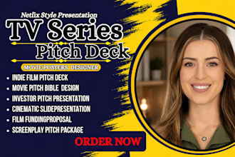 create a cinematic TV series pitch bible, investor pitch deck, short film pitch