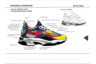 create shoe tech pack footwear tech pack sneaker design for manufacturer