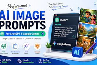 write ai image prompts for chatgpt and google gemini