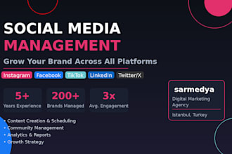 manage your social media accounts and grow your brand online