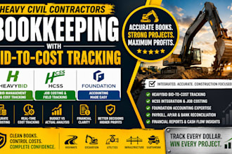 provide heavybid, hcss and foundation bookkeeping for heavy civil contractors