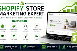 boost store sales with shopify marketing, website promotion, ecommerce marketing