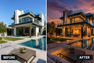create stunning day to dusk photos for airbnb and real estate