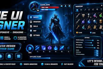 design godot engine 2d game UI, hud, menu and UI animations