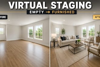 create realistic virtual staging for real estate photos