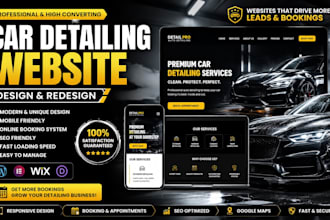 build auto detailing, car wash website , car detailing, auto repair website