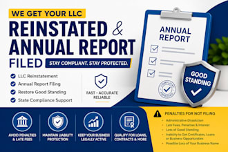 reinstate dissolved llc, file wyoming llc annual report, restore good standing