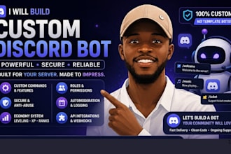 create custom discord bot server with slash commands moderation and automation