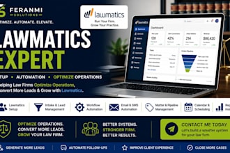 setup lawmatics CRM, automation, client intake, form and workflows