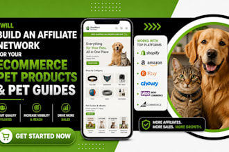 build affiliate network for ecommerce pet products and pet guides