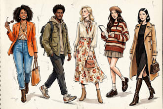 draw a fashion illustration or sketch