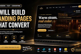 build a modern responsive website or landing page