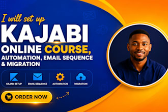 set up kajabi online course, email automation, email sequence, kajabi migration