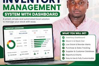 build a professional excel inventory management system with dashboard and