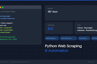 build a custom python web scraper or automation bot