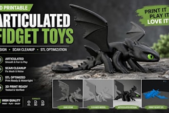 design 3d printable articulated fidget toys