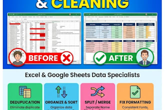 clean, format, and organize your messy excel data