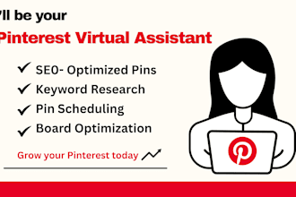 be your pinterest virtual assistant for seo pins and growth