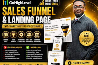 build gohighlevel sales funnel ghl landing page ghl website design