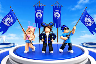 design a custom eye catching roblox game thumbnail