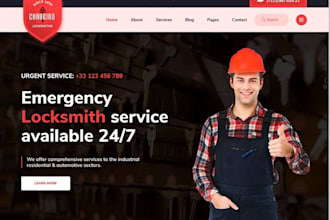 design locksmith website construction website handyman remodeling website