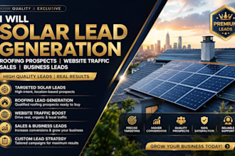 solar lead generation roofing prospects website traffic sales business leads