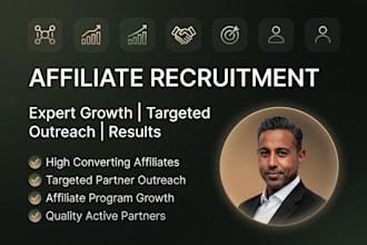 recruit affiliate recruitment, affiliate outreach affiliates program promotion