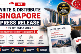 write and distribute singapore press releases to singapore premium media sites