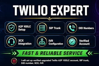 set up verified upgraded twilio a2p 10dlc account sip trunk 3cx ivr