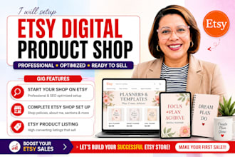 craft etsy digital product, etsy product listing, etsy shop, etsy shop setup