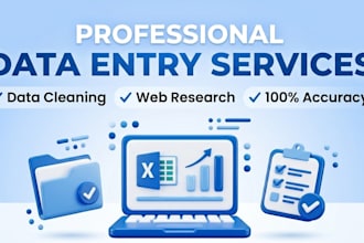 do data processing, data entry and excel work