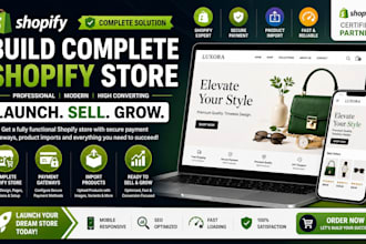 build complete shopify store configure payment gateways and import products