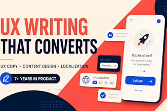 craft UX writing and content design for your app or website