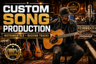 produce and remake a custom instrumental, backing tracks or song from your idea