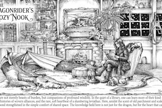 create free hand illustration fantasy with pen and ink