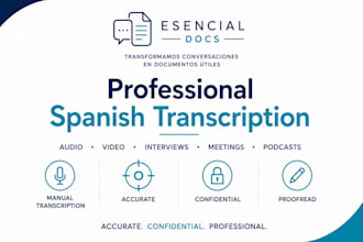 transcribe spanish audio into professional documents