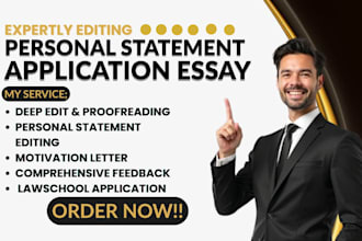 professionally edit your personal statement  or statement of purpose