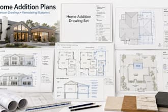 create home addition plans, extension drawings and remodeling blueprint