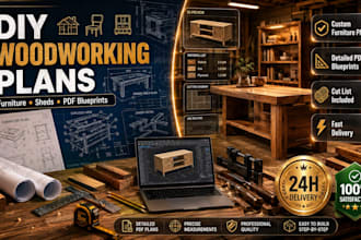 create detailed DIY woodworking plans, furniture plans, shed PDF blueprints