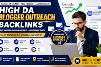 build high da SEO backlinks with outreach