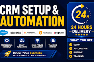 setup, automate salesforce pipedrive monday freshsales, copper CRM