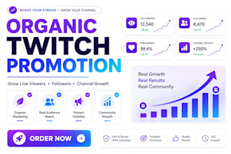 do organic twitch promotion to boost stream live viewers and channel growth