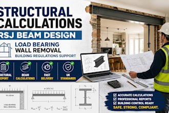 prepare structural calculations and rsj beam design for wall removal