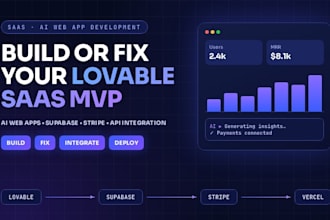 develop fix lovable ai saas lovable mvp superbase ai webapp replit stripe vercel