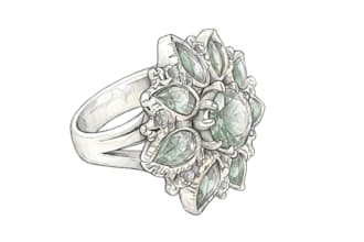 cad drawing cocktail ring jewelry design pencil sketch ring design jewellery cad