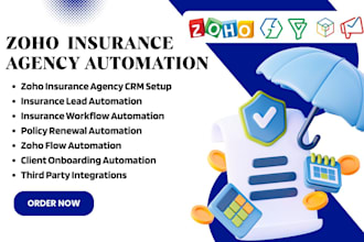 setup zoho insurance agency automation with zoho CRM, zoho flow and zoho bigin