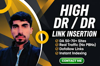do niche edit link insertion on high traffic sites