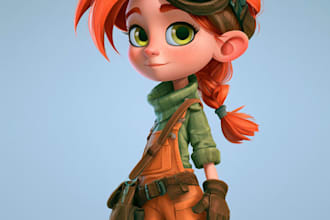 draw 2d game character illustration