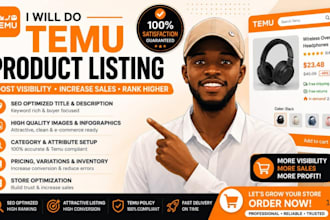 setup temu seller account import upload bulk csv product listing on temu shop