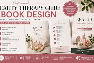 design beauty therapy guide ebook canva skincare PDF indesign layout